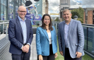 Neil Hutcheson, CEO at Software NI, Odette Maher, head of communications and corporate affairs at Symphony, and Ben Chrnelich, president and CEO at Symphony.  