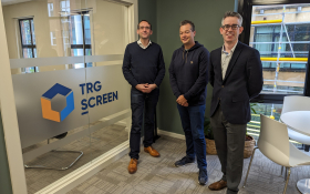 Software NI Chief Executive David Crozier, TRG Screen Head of Strategic Business Development Chris Hutton and TRG Screen CTO James Bunch
